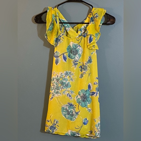 ZARA BASIC Lime Green Floral Sleeveless Top Medium Fairycore Boho Romantic - Picture 5 of 6